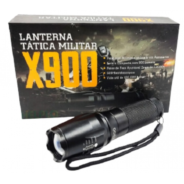 LANTERNA RECARREG. MILITAR X 900