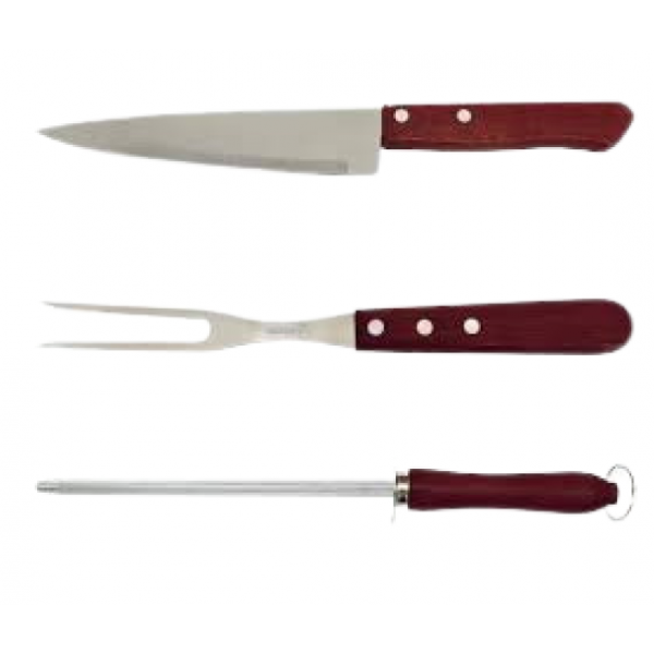 KIT CHURRASCO FACA GARFO CHAIRA