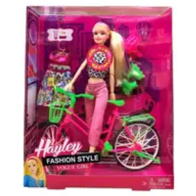 BONECA BELLA COM BICICLETA