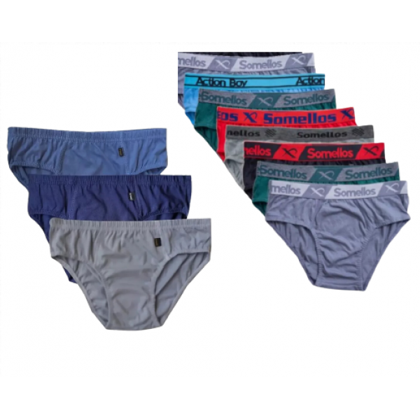 CUECA ALGODÃO KIT C/ 3 ADULTO